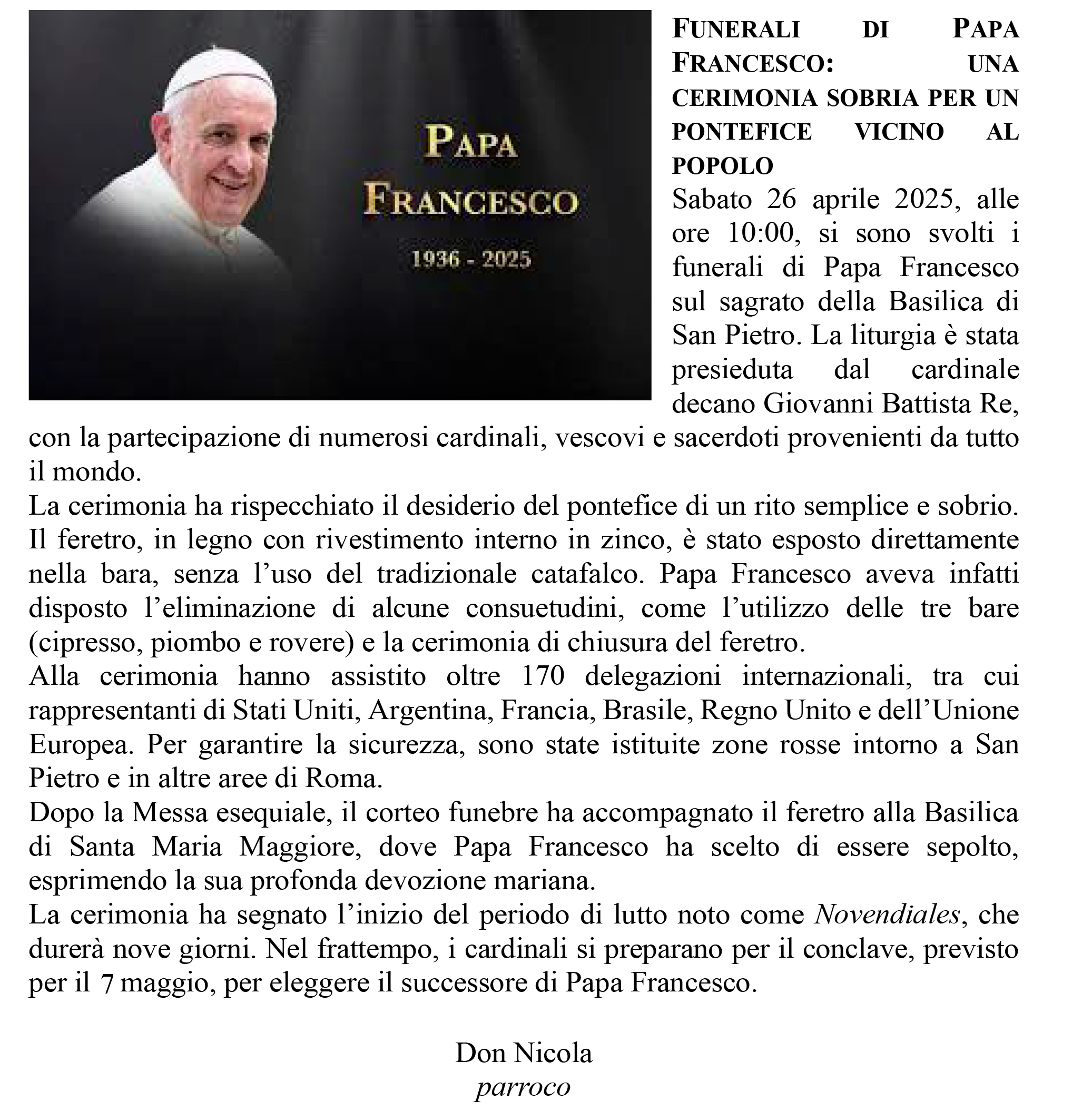 la voce del parroco